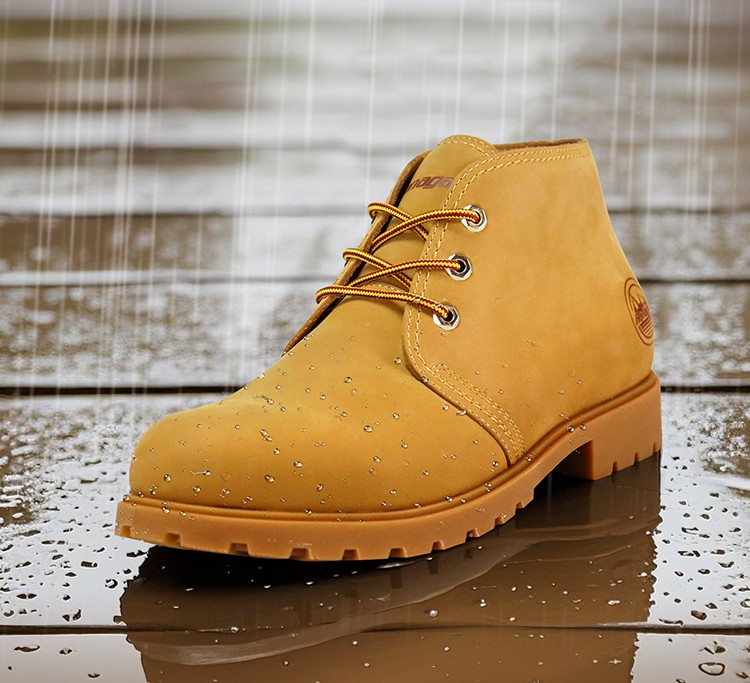 Comfortable Full Rubber Nubuck Leather Casual Boots